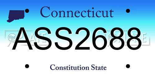ASS2688 Connecticut License Plate