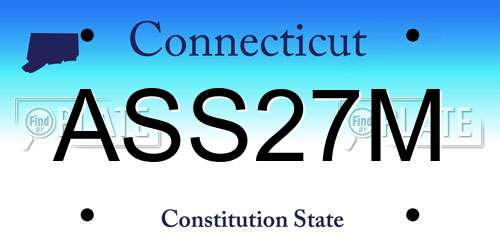 ASS27M Connecticut License Plate