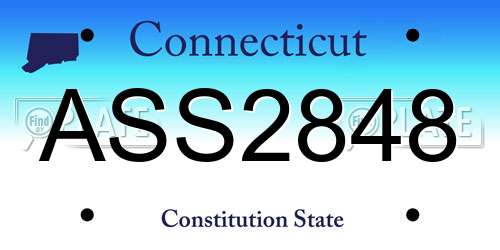 ASS2848 Connecticut License Plate