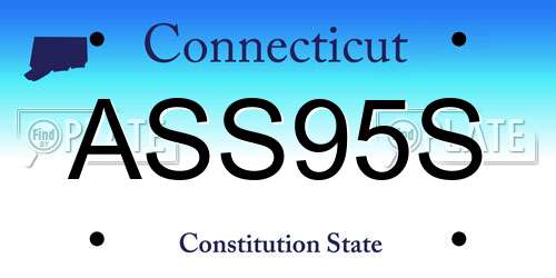 ASS95S Connecticut License Plate