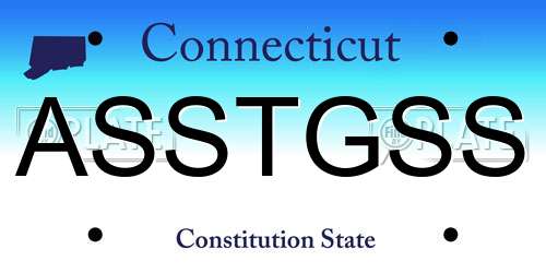 ASSTGSS Connecticut License Plate