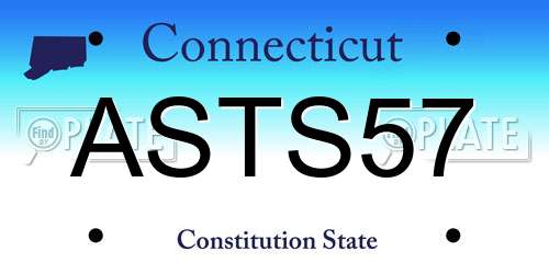 ASTS57 Connecticut License Plate