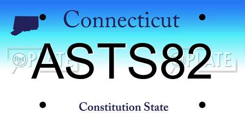 ASTS82 Connecticut License Plate