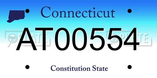 AT00554 Connecticut License Plate