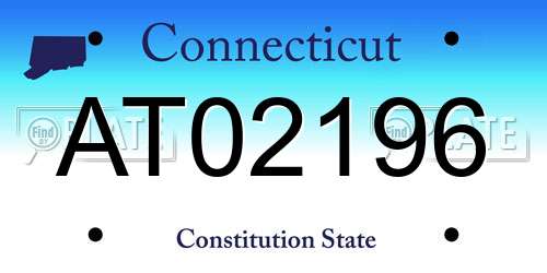 AT02196 Connecticut License Plate