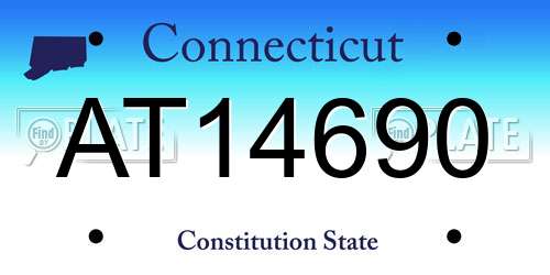 AT14690 Connecticut License Plate