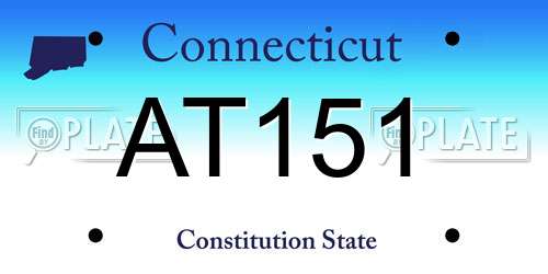 AT151 Connecticut License Plate