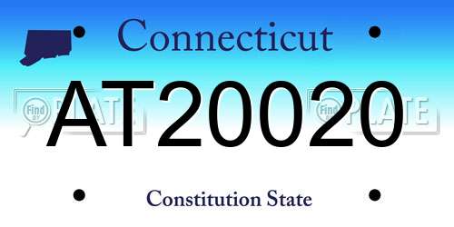 AT20020 Connecticut License Plate