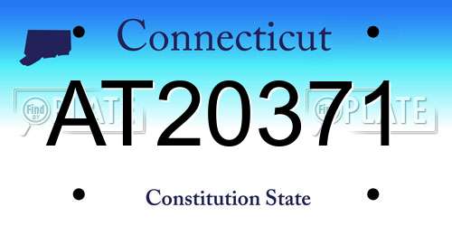 AT20371 Connecticut License Plate