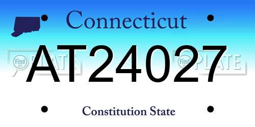 AT24027 Connecticut License Plate