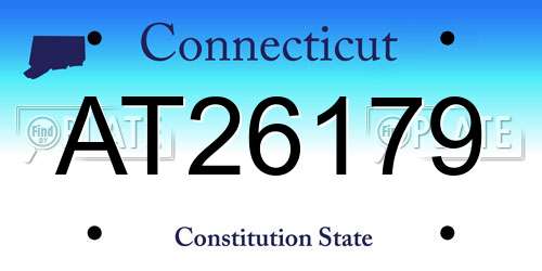 AT26179 Connecticut License Plate