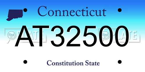 AT32500 Connecticut License Plate