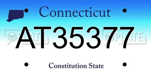 AT35377 Connecticut License Plate