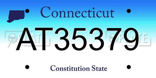 AT35379 Connecticut License Plate