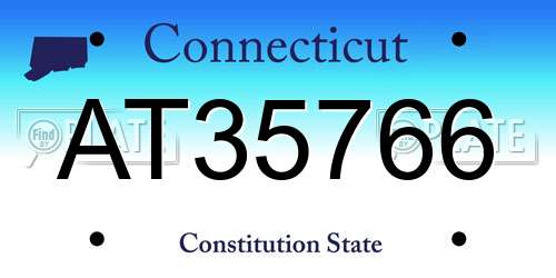 AT35766 Connecticut License Plate