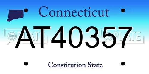 AT40357 Connecticut License Plate