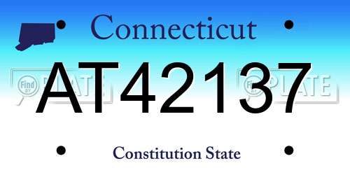 AT42137 Connecticut License Plate