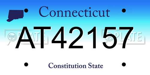 AT42157 Connecticut License Plate