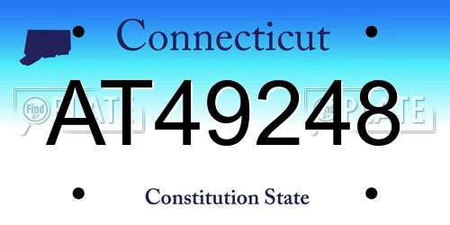 AT49248 Connecticut License Plate