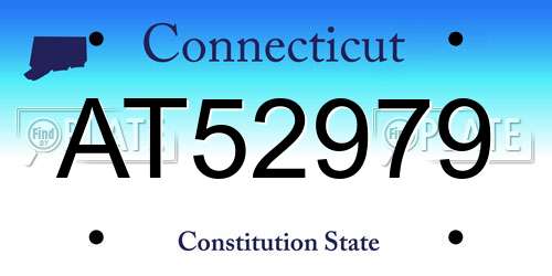 AT52979 Connecticut License Plate