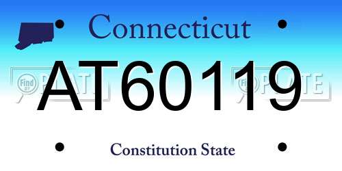 AT60119 Connecticut License Plate
