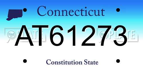 AT61273 Connecticut License Plate