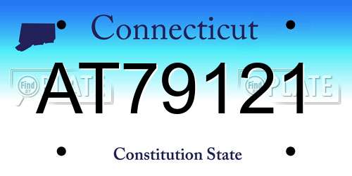 AT79121 Connecticut License Plate