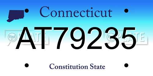 AT79235 Connecticut License Plate