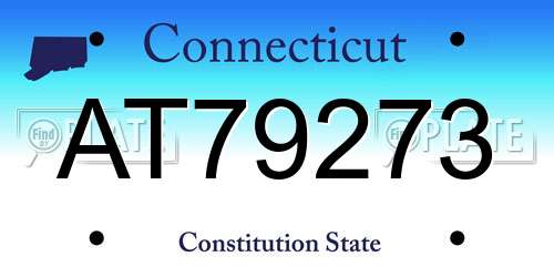 AT79273 Connecticut License Plate