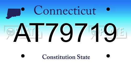 AT79719 Connecticut License Plate