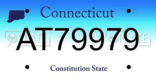 AT79979 Connecticut License Plate