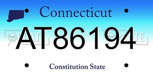 AT86194 Connecticut License Plate
