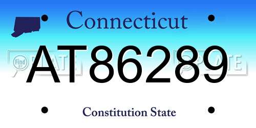 AT86289 Connecticut License Plate