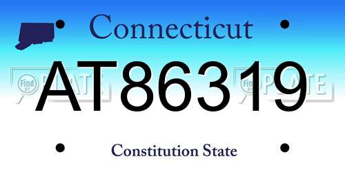 AT86319 Connecticut License Plate