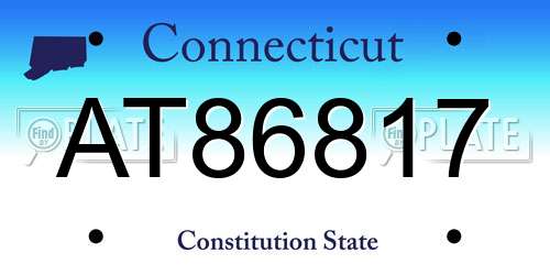 AT86817 Connecticut License Plate