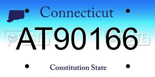 AT90166 Connecticut License Plate