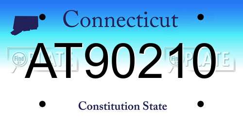AT90210 Connecticut License Plate