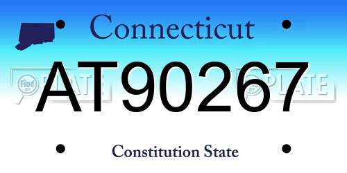 AT90267 Connecticut License Plate