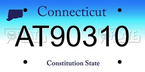 AT90310 Connecticut License Plate