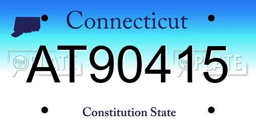 AT90415 Connecticut License Plate