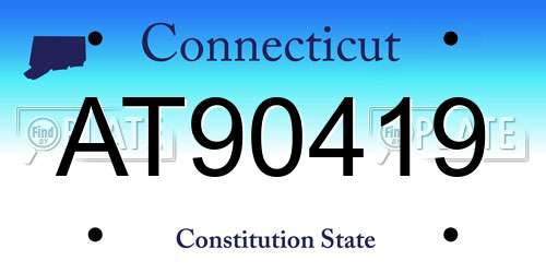 AT90419 Connecticut License Plate