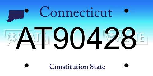 AT90428 Connecticut License Plate