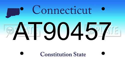 AT90457 Connecticut License Plate