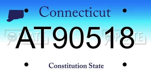 AT90518 Connecticut License Plate