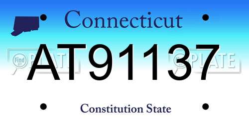 AT91137 Connecticut License Plate