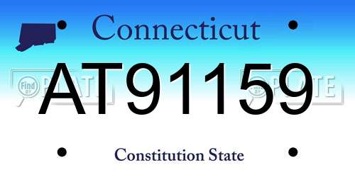 AT91159 Connecticut License Plate