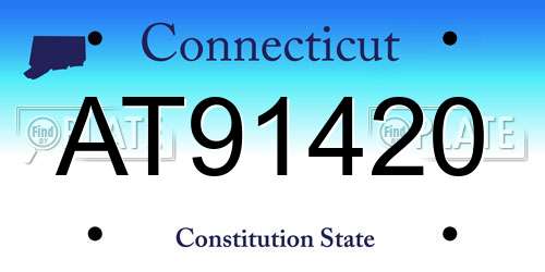 AT91420 Connecticut License Plate