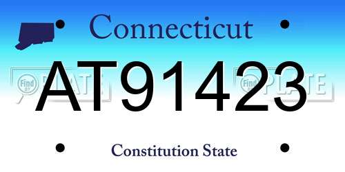 AT91423 Connecticut License Plate