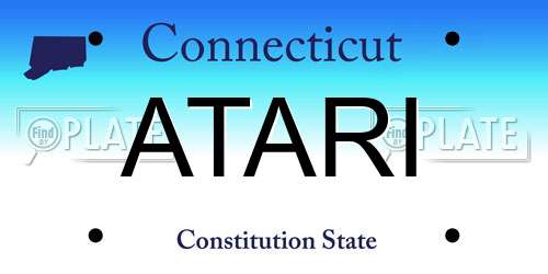 ATARI Connecticut License Plate