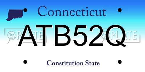 ATB52Q Connecticut License Plate